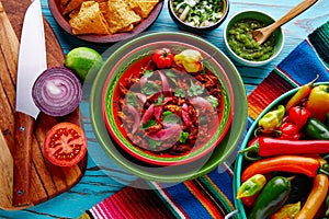 Cochinita Pibil Mexican food with red onion