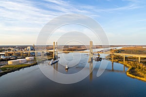 Cochrane Bridge over Mobile River on the Alabama gulf coast