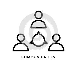 Cocial network icon, people communication illustration. vector, eps 10 . TeamWork . Isolated on white