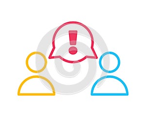 Cocial network icon, people communication illustration. vector, eps 10 . TeamWork . Isolated on white