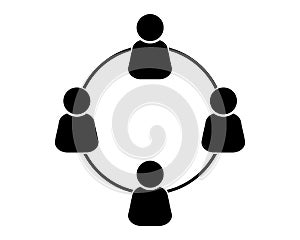 Cocial network icon, people communication illustration. vector, eps 10 . TeamWork . Isolated on white