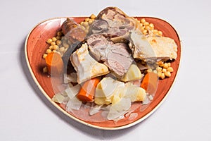 Cocido madrileno, typical of Madrid, Spain