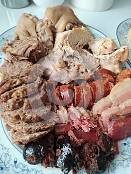 Cocido meat, tipycal spanish cuisin photo