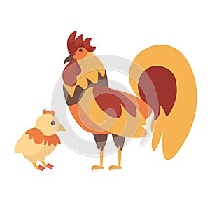 and Chicken. Vector