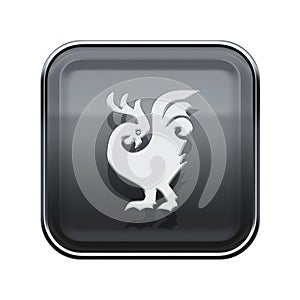 Cock Zodiac icon grey..