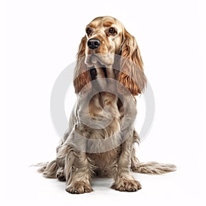 Cocker Spaniel breed dog isolated on a clean white background