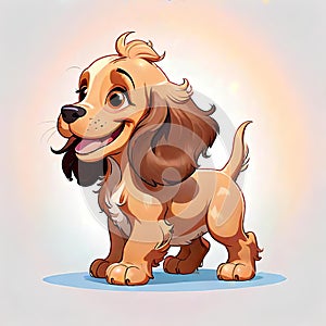 Cocker spaniel puppy dog clipart comical comedy