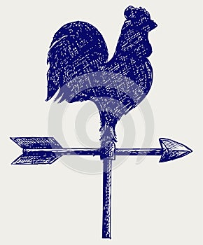 Cockerel wind vane