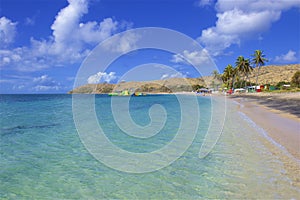 Cockleshell beach in St Kitts, Caribbean