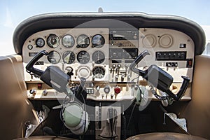 Cockpit of a cessna cardinal