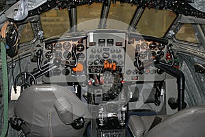 Cockpit of Comet aircraft - very first jet airliner