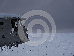 The cockpit of the crashed plane in Iceland