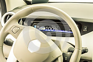 Cockpit of the electric car