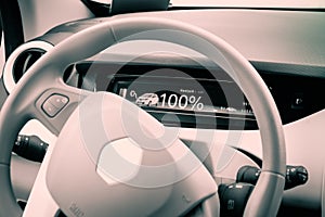 Cockpit of the electric car
