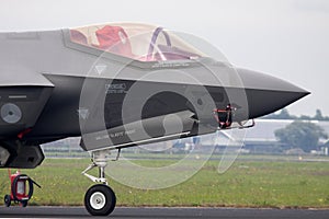 Cockpit of a F35 bomber fighter jet