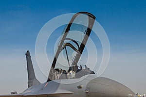 Cockpit of a fighter F16 D