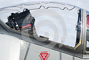 Cockpit of a fighter jet