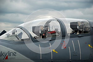 Cockpit fighter jet