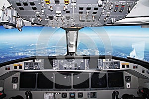 Cockpit in flight