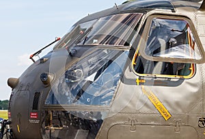 Cockpit from a german ch-53 transport helicopter