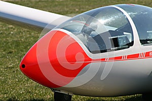 Cockpit of a glider