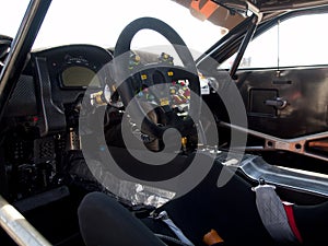 The cockpit of a McLaren GT MP4-12C