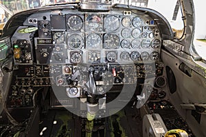 Cockpit of a Northrop F5 AR.9 RF-A5 fighter plane, warfighter