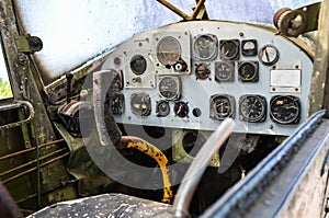 Cockpit of the old plane