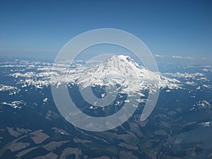 Cockpit Photo of Mount Rainier