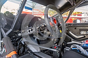 Cockpit of a race car