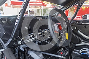 Cockpit of a race car
