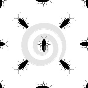 Cockroach bug ant seamless background insect pest vector illustration background design.