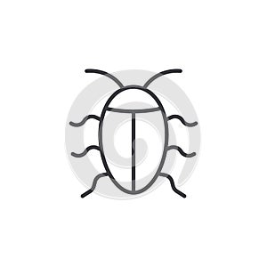 Cockroach icon vector set on white background