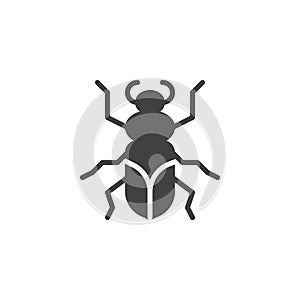 Cockroach insect icon vector