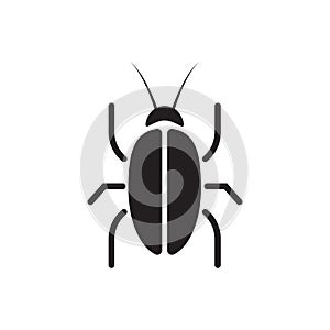 Cockroach insect icon vector for graphic design, logo, web site, social media, mobile app, ui illustration