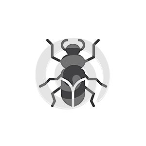 Cockroach insect icon vector photo