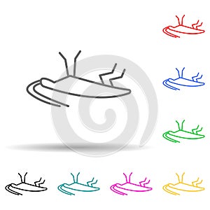 Cockroach multi color style icon. Simple thin line, outline vector of pest control and insect icons for ui and ux