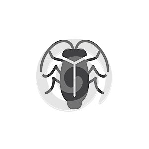 Cockroach pests vector icon