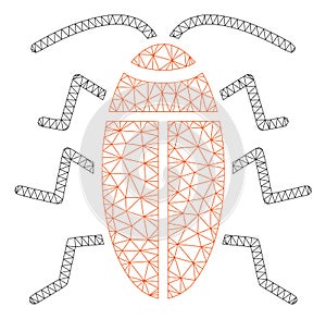 Cockroach Polygonal Frame Vector Mesh Illustration