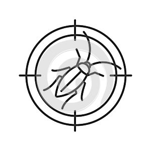 Cockroach target linear icon