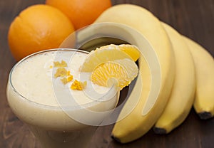 Cocktail of banana with orange