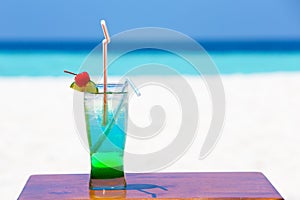 Cocktail and beverage on the beach