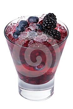 Cocktail with blackberry