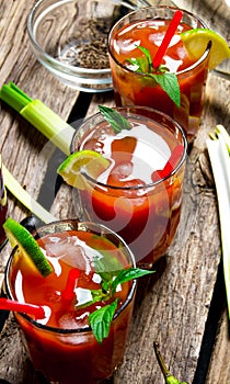 The cocktail bloody mary