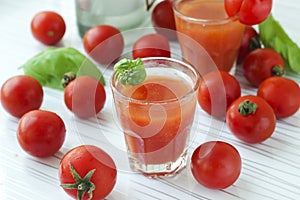 Cocktail Bloody Mary in cold glasses on a white background