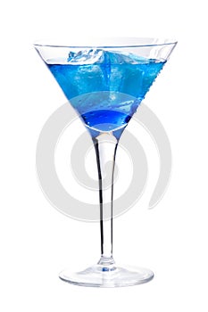 Cocktail with blue curacao