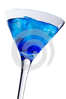 Cocktail with blue curacao