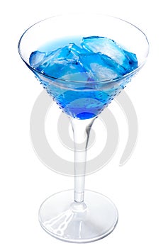 Cocktail with blue curacao