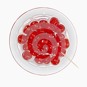 Cocktail cherries. Conceptual image