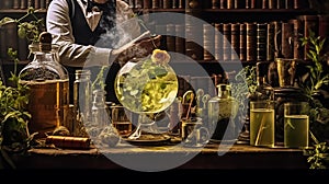 A cocktail class and macking juice .Generative AI